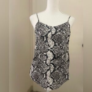 Hippie Rose Black and White Fitted Sleeveless Camisole